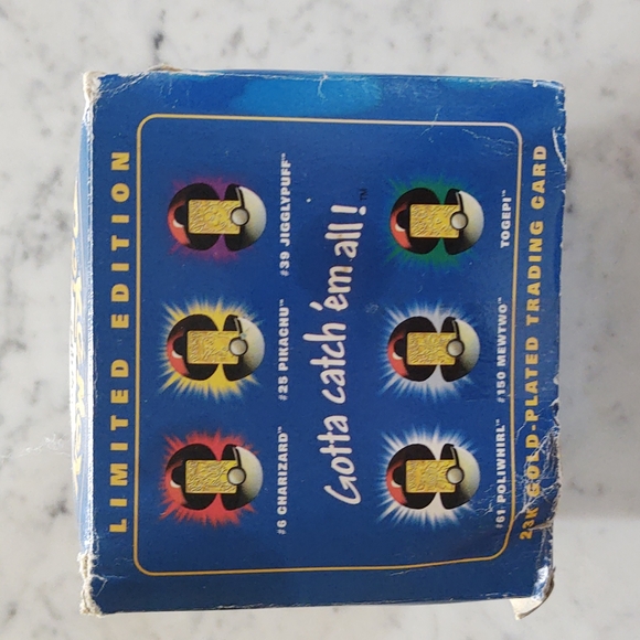 23 Carat Gold Plated Poliwhirl Pokemon Collectible Card and Pokeball - Picture 9 of 11